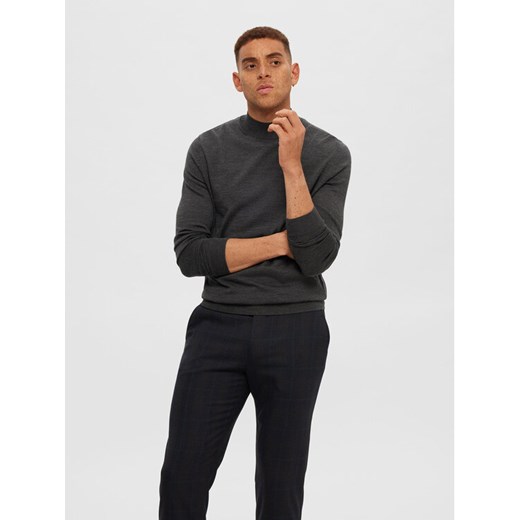Selected Homme Golf 16090148 Szary Regular Fit ze sklepu MODIVO w kategorii Swetry męskie - zdjęcie 182692302
