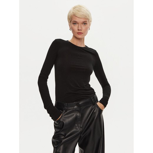 PINKO Bluzka Mulan 102056 A24I Czarny Regular Fit ze sklepu MODIVO w kategorii Bluzki damskie - zdjęcie 182692392