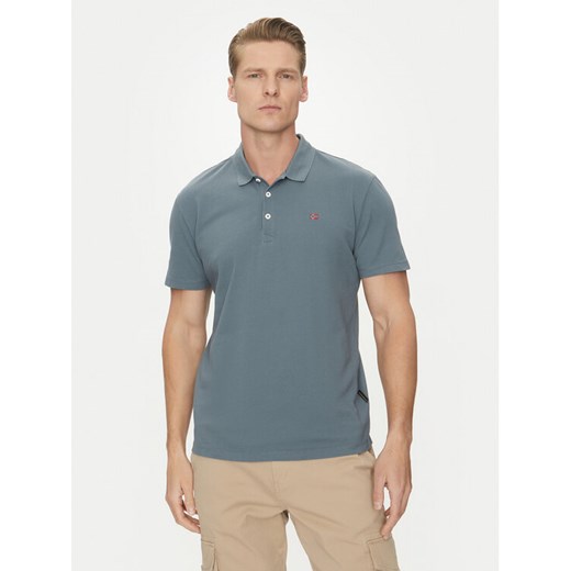 Napapijri Polo Ealis NP0A4H8B Niebieski Regular Fit ze sklepu MODIVO w kategorii T-shirty męskie - zdjęcie 182692404