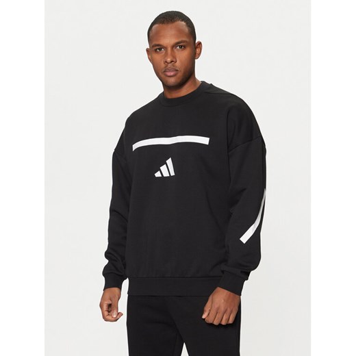 adidas Bluza Z.N.E. JD5982 Czarny Loose Fit ze sklepu MODIVO w kategorii Bluzy męskie - zdjęcie 182692470