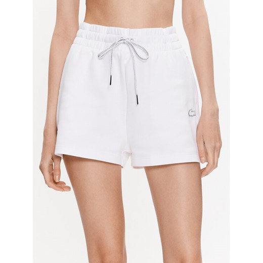 Lacoste Szorty sportowe GF5378 Biały Regular Fit ze sklepu MODIVO w kategorii Szorty - zdjęcie 182692482