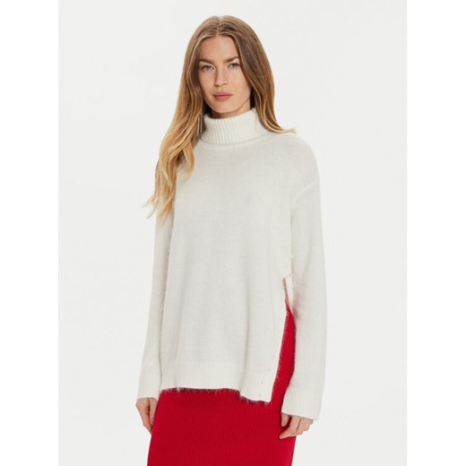 TWINSET Golf 242TT3291 Biały Loose Fit ze sklepu MODIVO w kategorii Swetry damskie - zdjęcie 182692563