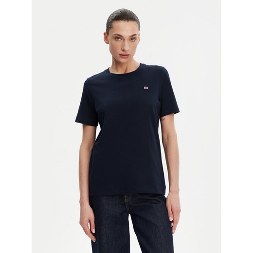 Tommy Hilfiger T-Shirt WW0WW45522 Granatowy Regular Fit ze sklepu MODIVO w kategorii Bluzki damskie - zdjęcie 182692580