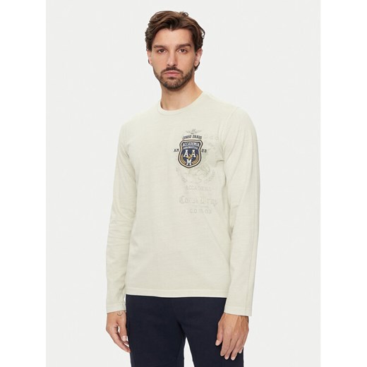 Aeronautica Militare Longsleeve 242TS2300J652 Beżowy Regular Fit ze sklepu MODIVO w kategorii T-shirty męskie - zdjęcie 182692714