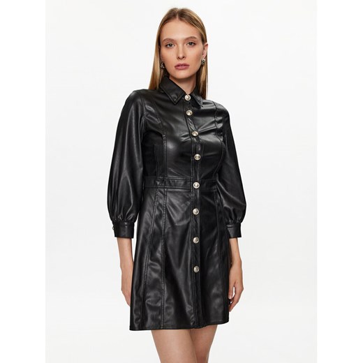 Liu Jo Sukienka z imitacji skóry MF3042 E0392 Czarny Regular Fit ze sklepu MODIVO w kategorii Sukienki - zdjęcie 182692720