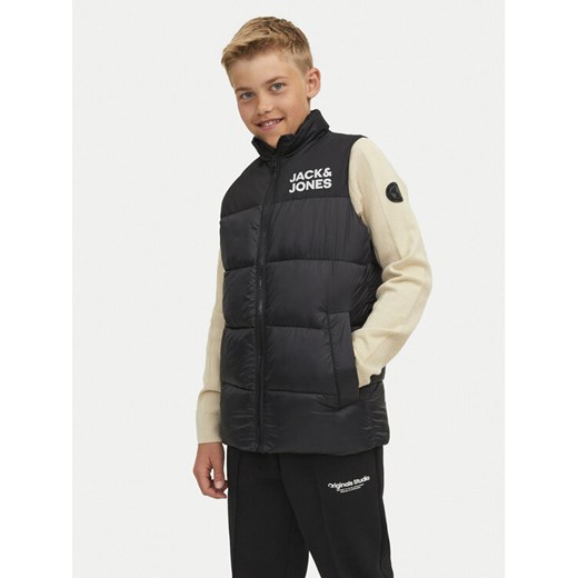 Jack&Jones Junior Kamizelka Toby 12236914 Czarny Regular Fit ze sklepu MODIVO w kategorii Kamizelki chłopięce - zdjęcie 182692721