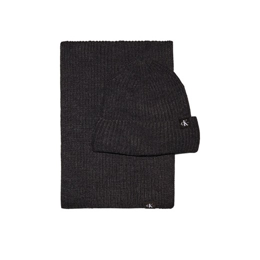 Calvin Klein Jeans Zestaw Szalik i Czapka IU0IU00638 Czarny ze sklepu MODIVO w kategorii Czapki dziecięce - zdjęcie 182692742