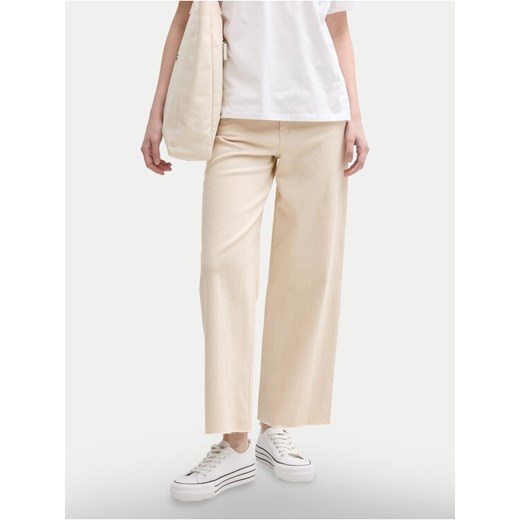 Tom Tailor Denim Jeansy 1045652 Beżowy Wide Leg ze sklepu MODIVO w kategorii Jeansy damskie - zdjęcie 182692760