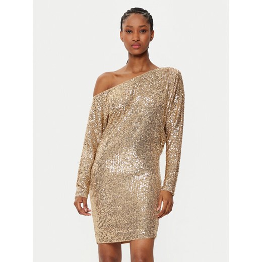 Marciano Guess Sukienka koktajlowa 5RGK69 6166A Złoty Bodycon Fit ze sklepu MODIVO w kategorii Sukienki - zdjęcie 182692771