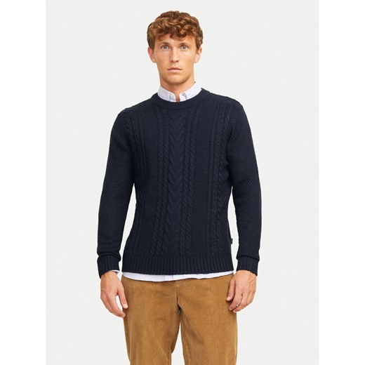 Jack&Jones Sweter Craig 12258480 Granatowy Regular Fit ze sklepu MODIVO w kategorii Swetry męskie - zdjęcie 182692774