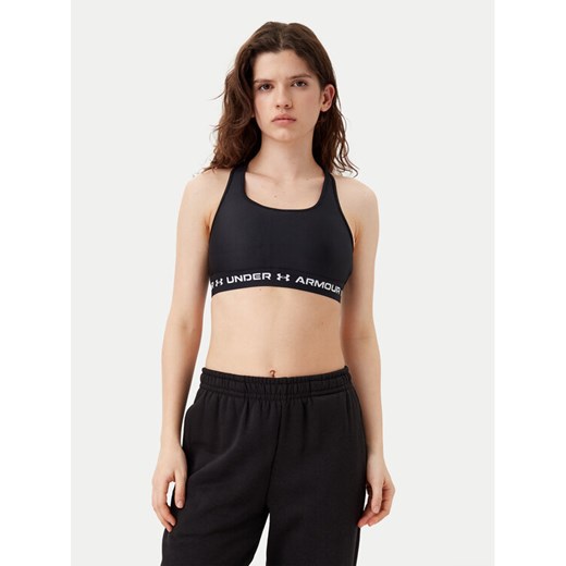 Under Armour Biustonosz sportowy Crossback Mid Bra 1361034 Czarny ze sklepu MODIVO w kategorii Biustonosze - zdjęcie 182692922
