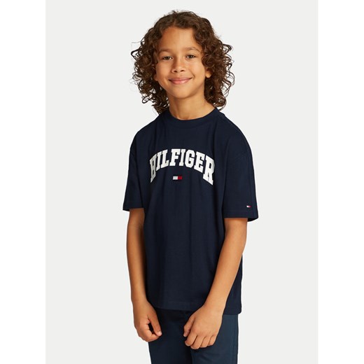 Tommy Hilfiger T-Shirt Varsity KB0KB09533 Granatowy Regular Fit ze sklepu MODIVO w kategorii T-shirty chłopięce - zdjęcie 182693041
