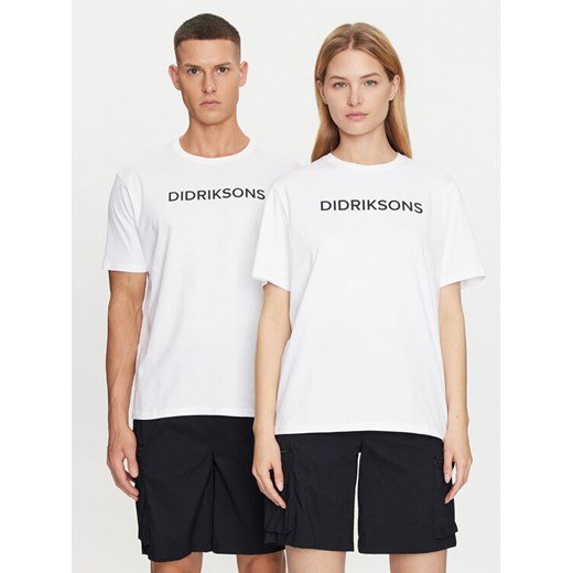 Didriksons T-Shirt Harald 505551 Biały Regular Fit ze sklepu MODIVO w kategorii T-shirty męskie - zdjęcie 182693043
