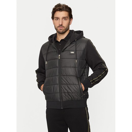 KARL LAGERFELD Kurtka przejściowa 505404 551560 Czarny Regular Fit ze sklepu MODIVO w kategorii Kurtki męskie - zdjęcie 182693072