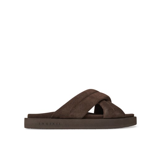 Inuikii Klapki Suede Crossed 50102-500 Brązowy ze sklepu MODIVO w kategorii Klapki męskie - zdjęcie 182693103