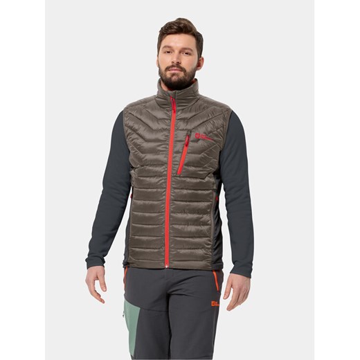 Jack Wolfskin Kamizelka Routeburn Pro Ins Vest 1206872 Brązowy Slim Fit ze sklepu MODIVO w kategorii Kamizelki męskie - zdjęcie 182693111