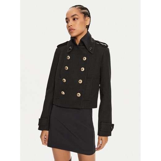 Babylon Płaszcz przejściowy E00287 Czarny Regular Fit ze sklepu MODIVO w kategorii Płaszcze damskie - zdjęcie 182693190