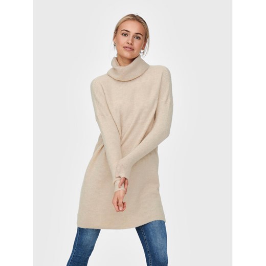 ONLY Sukienka dzianinowa Jana 15140166 Beżowy Regular Fit ze sklepu MODIVO w kategorii Sukienki - zdjęcie 182693242