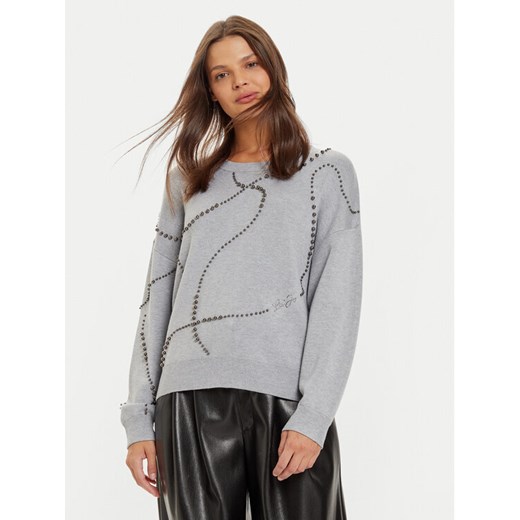 Liu Jo Sweter WF4174 MS49I Szary Regular Fit ze sklepu MODIVO w kategorii Swetry damskie - zdjęcie 182693262