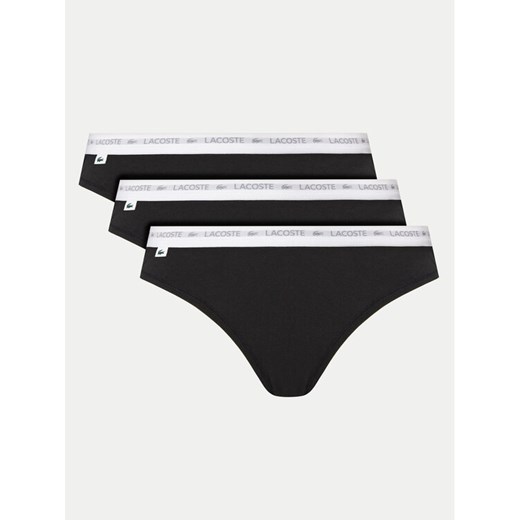 Lacoste Komplet 3 par fig klasycznych 8F1338 Czarny ze sklepu MODIVO w kategorii Majtki damskie - zdjęcie 182693361