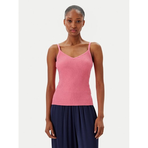 Fracomina Top FR25ST4006K410J9 Koralowy Slim Fit ze sklepu MODIVO w kategorii Bluzki damskie - zdjęcie 182693373