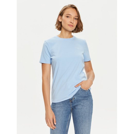 Tommy Hilfiger T-Shirt 1985 WW0WW37877 Błękitny Regular Fit ze sklepu MODIVO w kategorii Bluzki damskie - zdjęcie 182693382