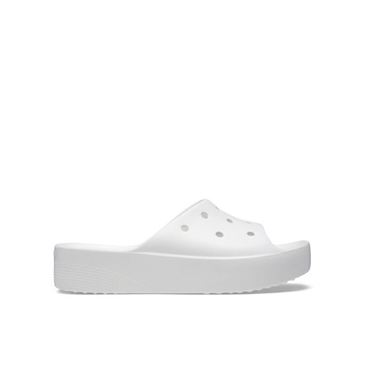 Crocs Klapki Classic Platform Slide 208180 Biały ze sklepu MODIVO w kategorii Klapki damskie - zdjęcie 182693454