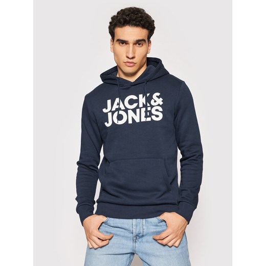 Jack&Jones Bluza Corp 12152840 Granatowy Blazer Fit ze sklepu MODIVO w kategorii Bluzy męskie - zdjęcie 182693520