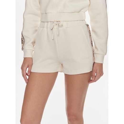Guess Szorty sportowe Britney V3GD13 KB3P2 Écru Loose Fit Guess XL MODIVO