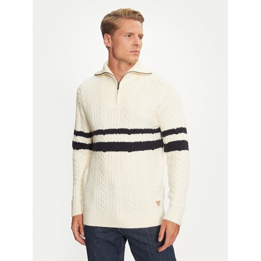 Guess Sweter M4BR12 Z3HA2 Écru Regular Fit ze sklepu MODIVO w kategorii Swetry męskie - zdjęcie 182693624