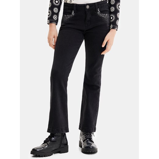 Desigual Jeansy 23WGDD06 Czarny Regular Fit ze sklepu MODIVO w kategorii Spodnie dziewczęce - zdjęcie 182693630