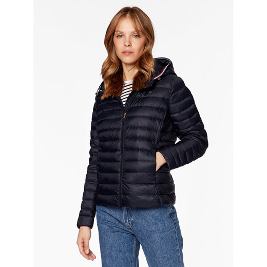 Tommy Hilfiger Kurtka puchowa Heritage WW0WW34299 Granatowy Regular Fit ze sklepu MODIVO w kategorii Kurtki damskie - zdjęcie 182693634