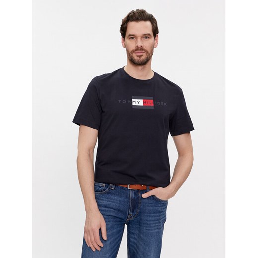 Tommy Hilfiger T-Shirt MW0MW37859 Granatowy Regular Fit ze sklepu MODIVO w kategorii T-shirty męskie - zdjęcie 182693684