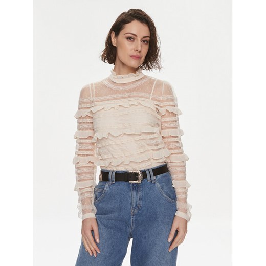 TWINSET Bluzka 241TP2041 Beżowy Regular Fit ze sklepu MODIVO w kategorii Bluzki damskie - zdjęcie 182693704