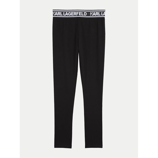 Karl Lagerfeld Kids Legginsy Z30202 S Czarny Slim Fit ze sklepu MODIVO w kategorii Spodnie dziewczęce - zdjęcie 182693714