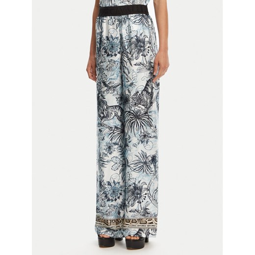 Just Cavalli Spodnie materiałowe 78PAA120 Niebieski Loose Fit ze sklepu MODIVO w kategorii Spodnie damskie - zdjęcie 182693811