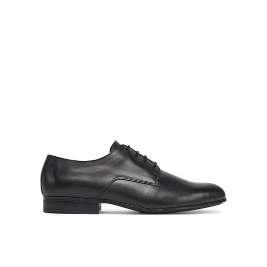 Calvin Klein Półbuty Almond Derby HM0HM01705 Czarny ze sklepu MODIVO w kategorii Buty eleganckie męskie - zdjęcie 182693822