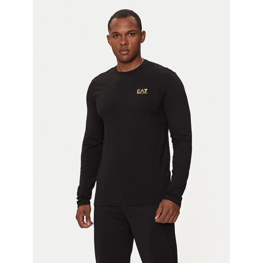 EA7 Emporio Armani Longsleeve 8NPT28 PJVQZ 0208 Czarny Regular Fit ze sklepu MODIVO w kategorii T-shirty męskie - zdjęcie 182693834