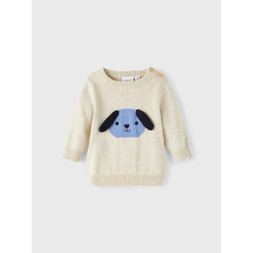NAME IT Sweter 13207111 Beżowy Regular Fit ze sklepu MODIVO w kategorii Bluzy i swetry - zdjęcie 182693873