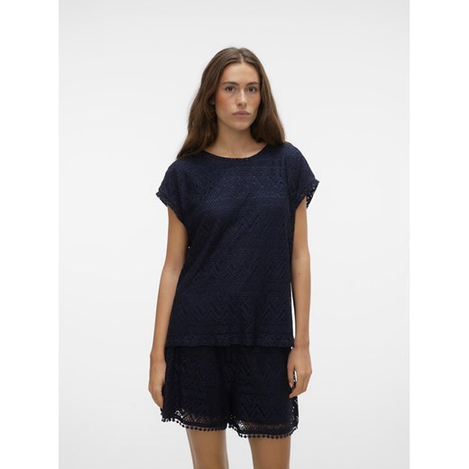 Vero Moda Bluzka Maya 10304457 Granatowy Wide Fit ze sklepu MODIVO w kategorii Bluzki damskie - zdjęcie 182693883