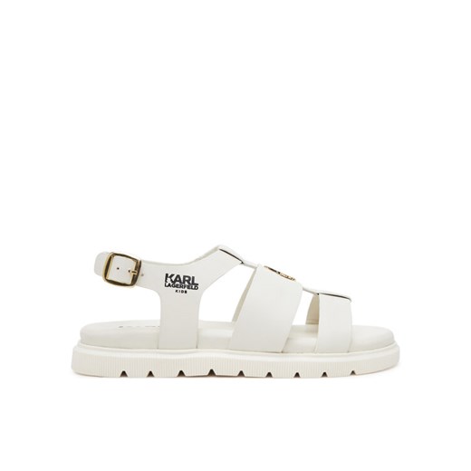 Karl Lagerfeld Kids Sandały Z30372 S Écru ze sklepu MODIVO w kategorii Sandały dziecięce - zdjęcie 182693962