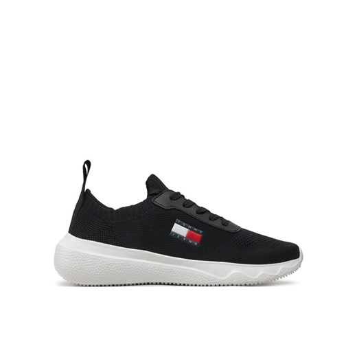 Tommy Jeans Sneakersy Tjw Knit Runner EN0EN02564 Czarny Tommy Jeans 37 MODIVO