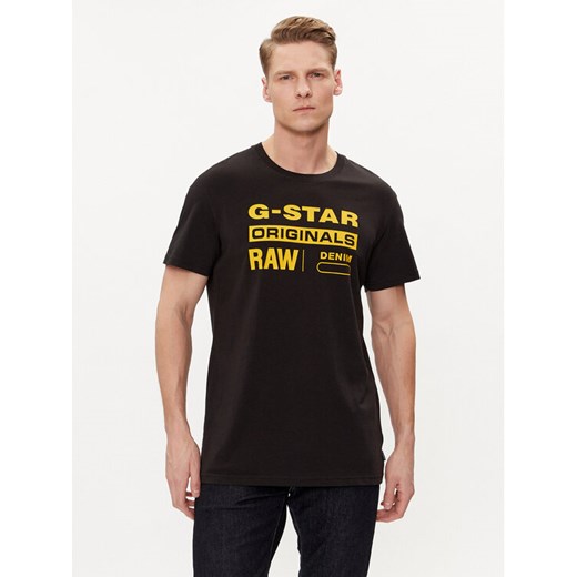 G-Star Raw T-Shirt Graphic 8 R T S\s D14143-336-6484 Czarny Regular Fit ze sklepu MODIVO w kategorii T-shirty męskie - zdjęcie 182694102