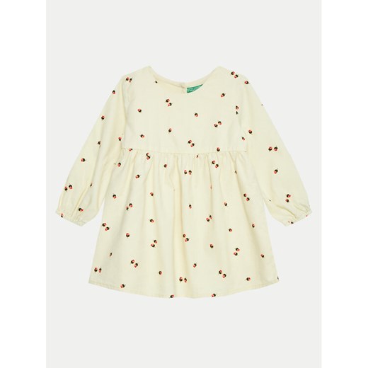 United Colors Of Benetton Sukienka codzienna 40CYGV020 Beżowy Regular Fit ze sklepu MODIVO w kategorii Sukienki dziewczęce - zdjęcie 182694103