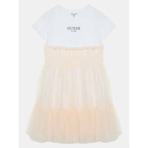 Guess Sukienka codzienna J5RK18 K6YW0 Różowy Regular Fit ze sklepu MODIVO w kategorii Sukienki dziewczęce - zdjęcie 182694160