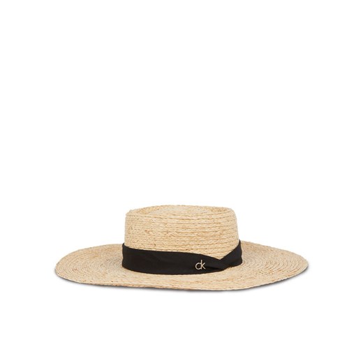 Calvin Klein Kapelusz Ck Metal Linen Band Straw Hat K60K612915 Beżowy ze sklepu MODIVO w kategorii Kapelusze damskie - zdjęcie 182694164