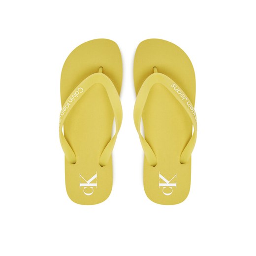Calvin Klein Jeans Japonki Beach Sandal Transparent Tpu YW0YW01829 Żółty ze sklepu MODIVO w kategorii Klapki damskie - zdjęcie 182694311