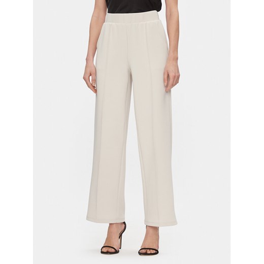 Vero Moda Spodnie materiałowe 10296830 Écru Relaxed Fit ze sklepu MODIVO w kategorii Spodnie damskie - zdjęcie 182694360