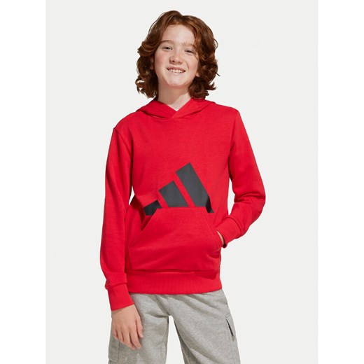 adidas Bluza Essentials JE1389 Czerwony Regular Fit ze sklepu MODIVO w kategorii Bluzy chłopięce - zdjęcie 182694412