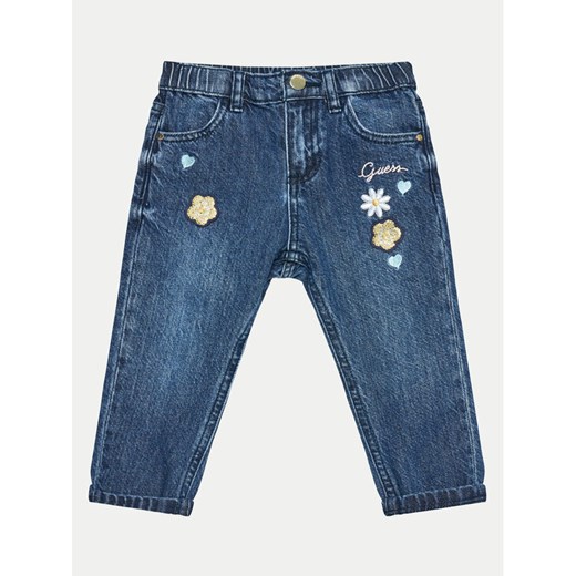 Guess Jeansy K4YA01 D45E0 Granatowy Relaxed Fit ze sklepu MODIVO w kategorii Spodnie dziewczęce - zdjęcie 182694423